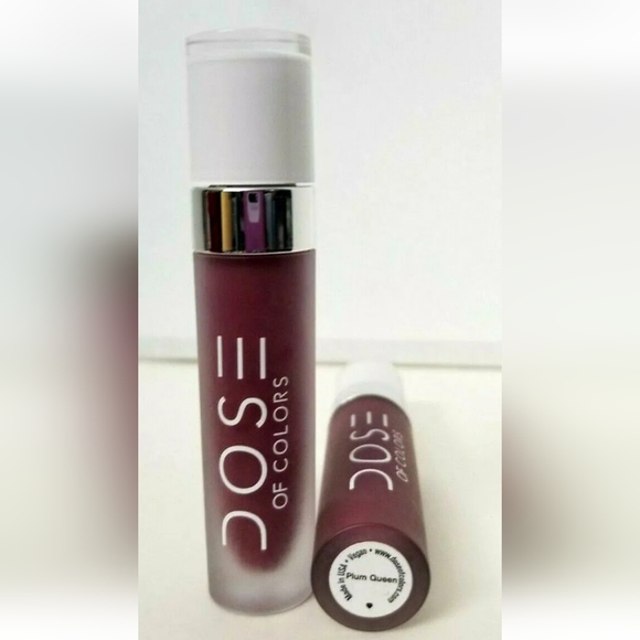 2 pk DOSE OF COLORS Liquid Matte Lipstick Plum Queen 0.16 oz UNBOXED - Picture 2 of 4
